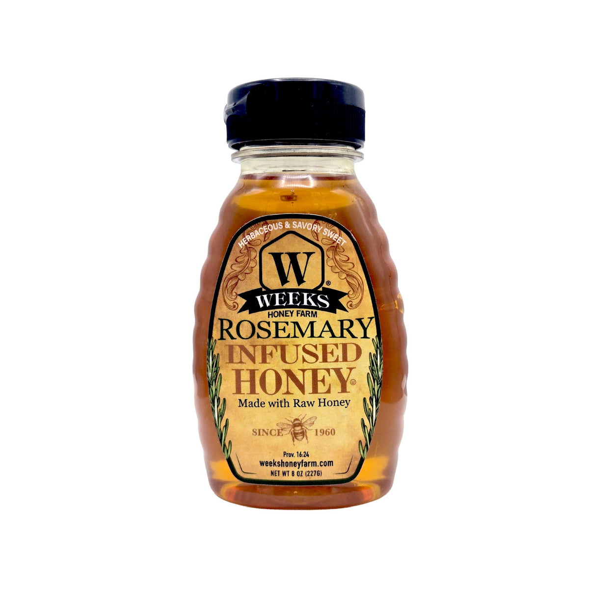 Hand-Infused Rosemary Honey | Weeks Honey Farm