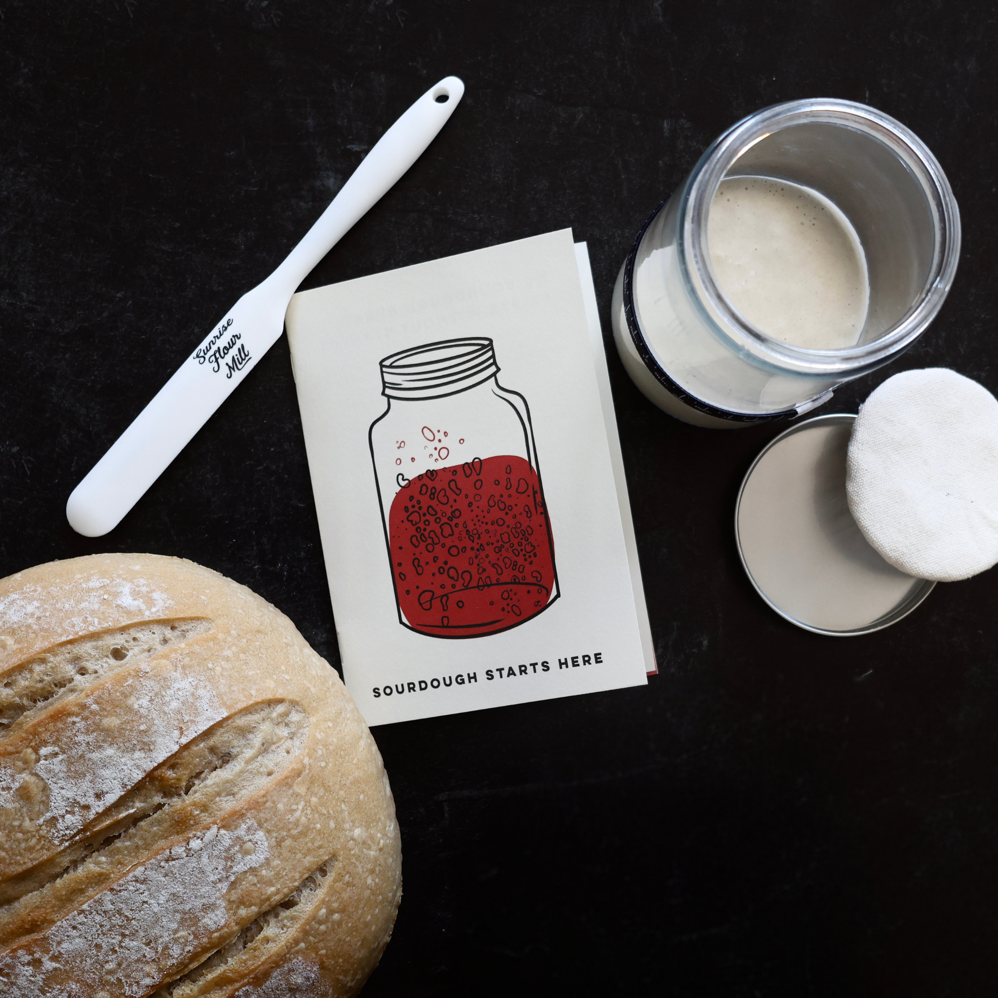 Sourdough Starter Kit with Jar and Heritage Sourdough Starter