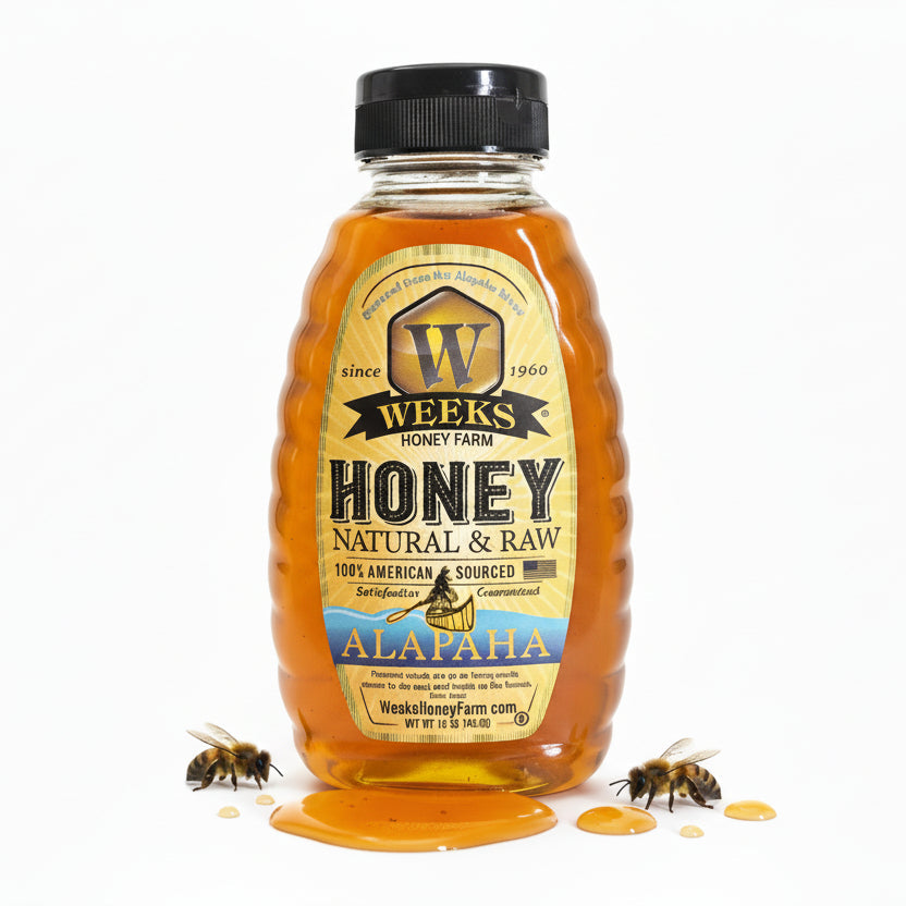 Premium Raw Alapaha Honey – Unfiltered Wildflower Blend from South | Weeks Honey Farm