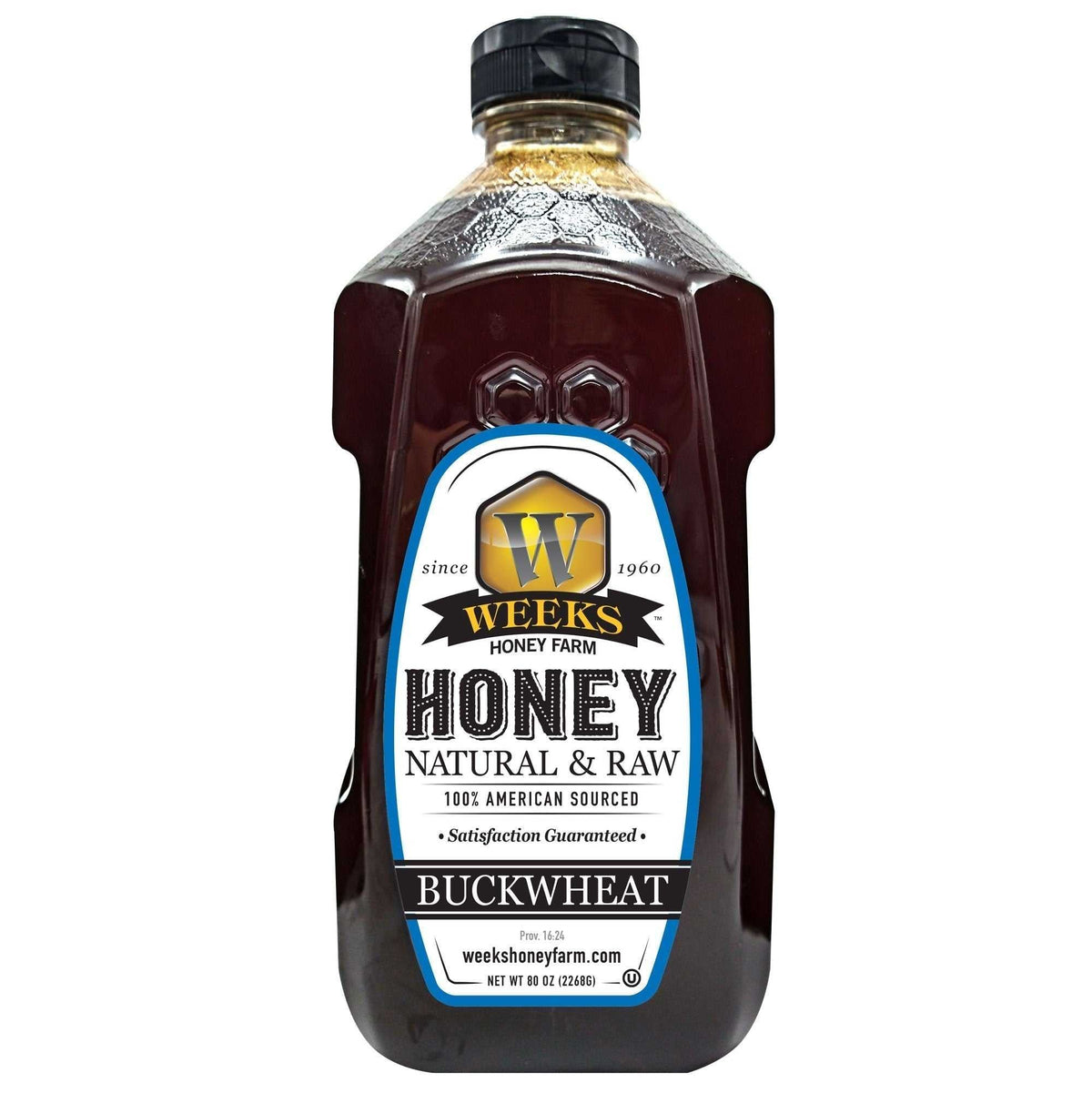 Raw Buckwheat Honey - Pure, All-Natural, Antioxidant-Rich, Dark & | Weeks Honey Farm