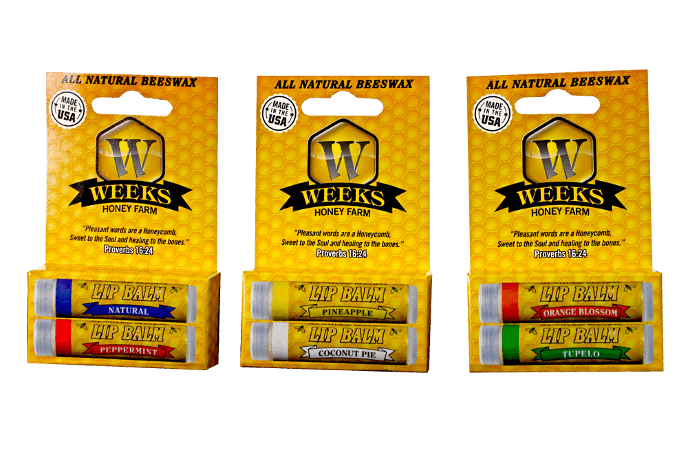 Beeswax Lip Balm | Singles, Twin Packs & Cases | Weeks Honey Farm