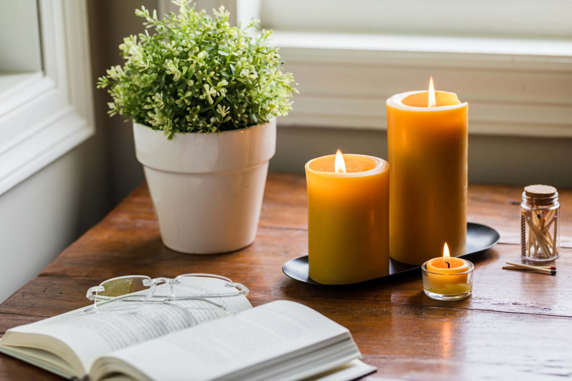 Rainbow Matches in Jar - Bluecorn Candles