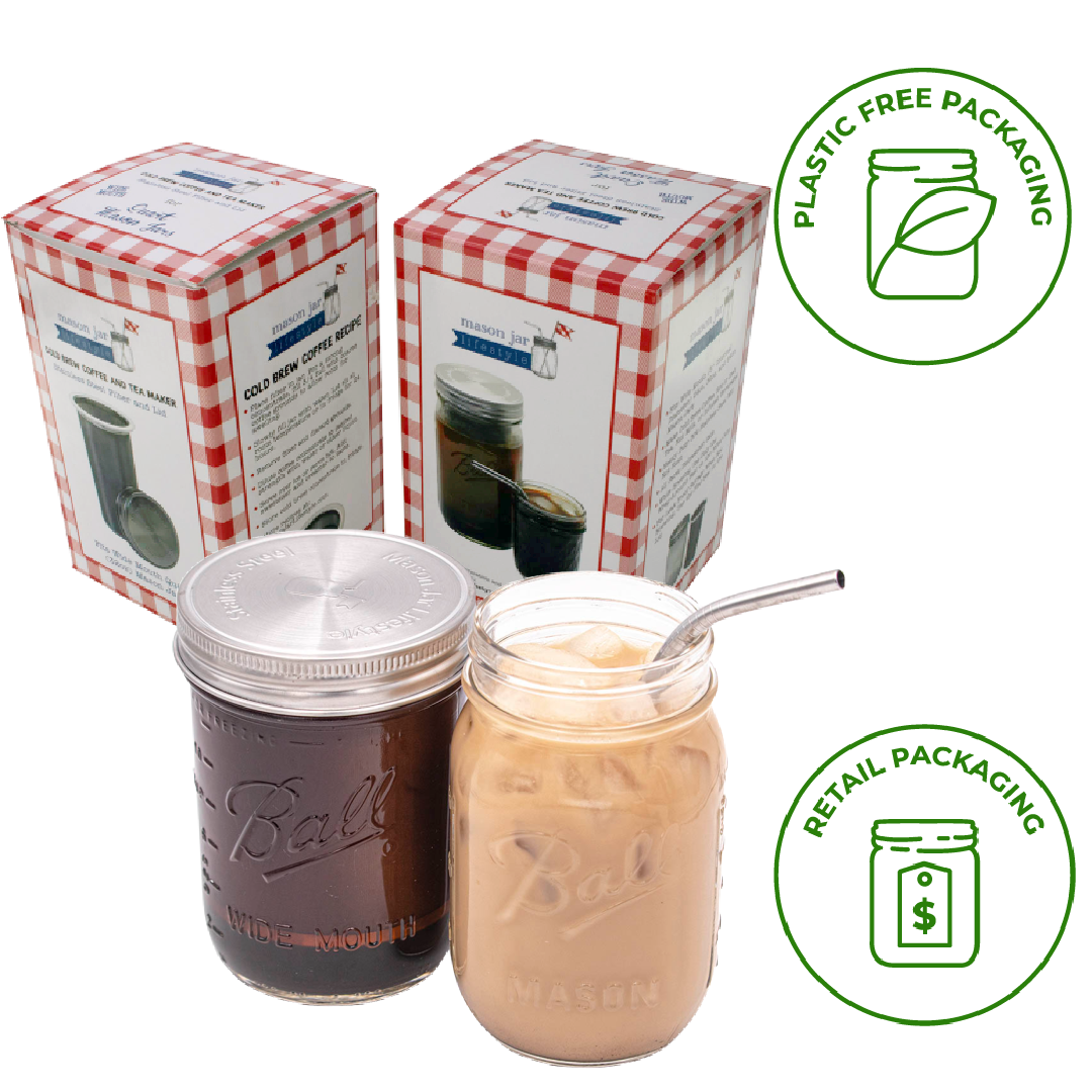 Half Gallon Cold Brew Coffee and Tea Maker Stainless Steel Filter Kit
