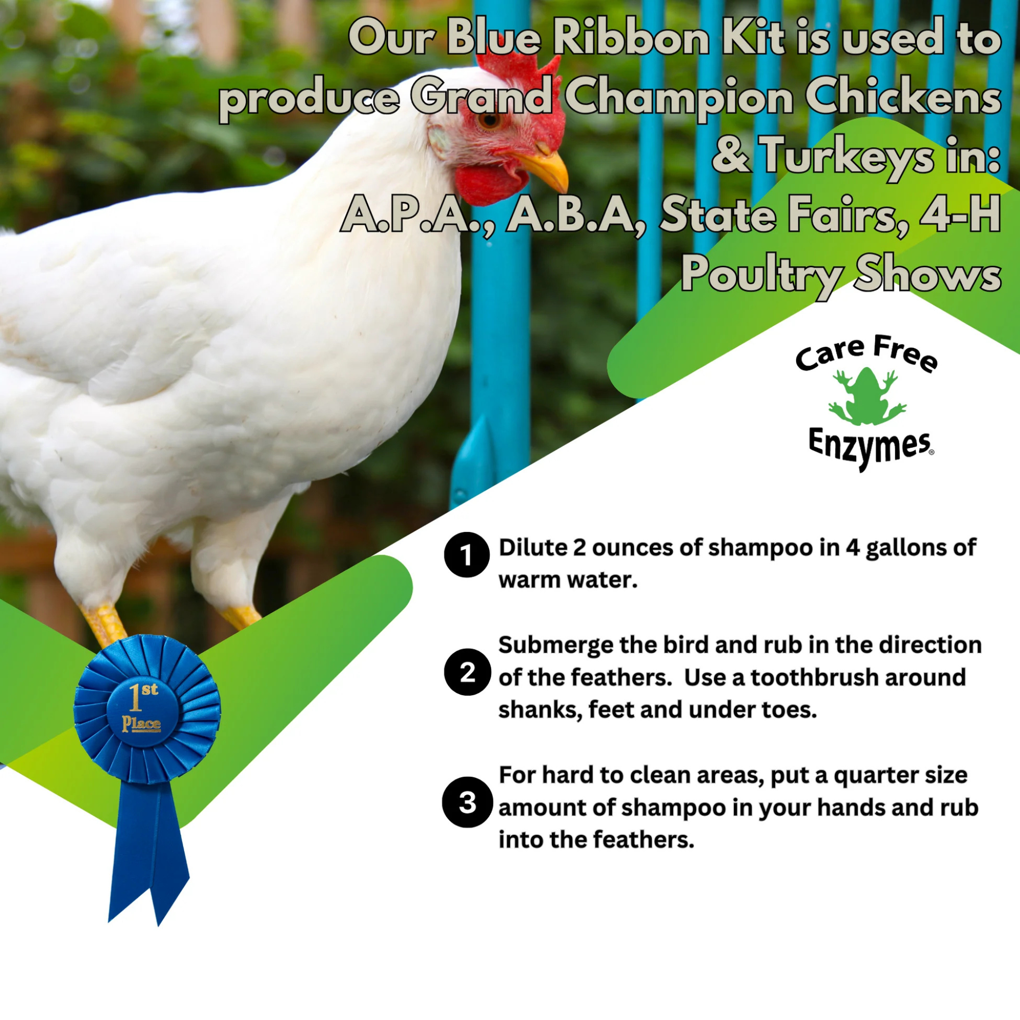 Gentle Poultry Shampoo for Show Chickens, 16 oz