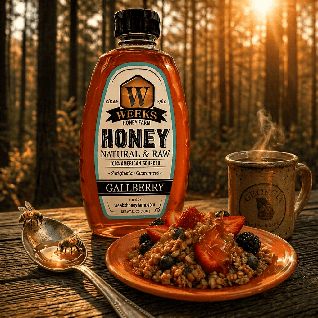 Our Best All-Natural Pure Raw Gallberry Honey | Weeks Honey Farm