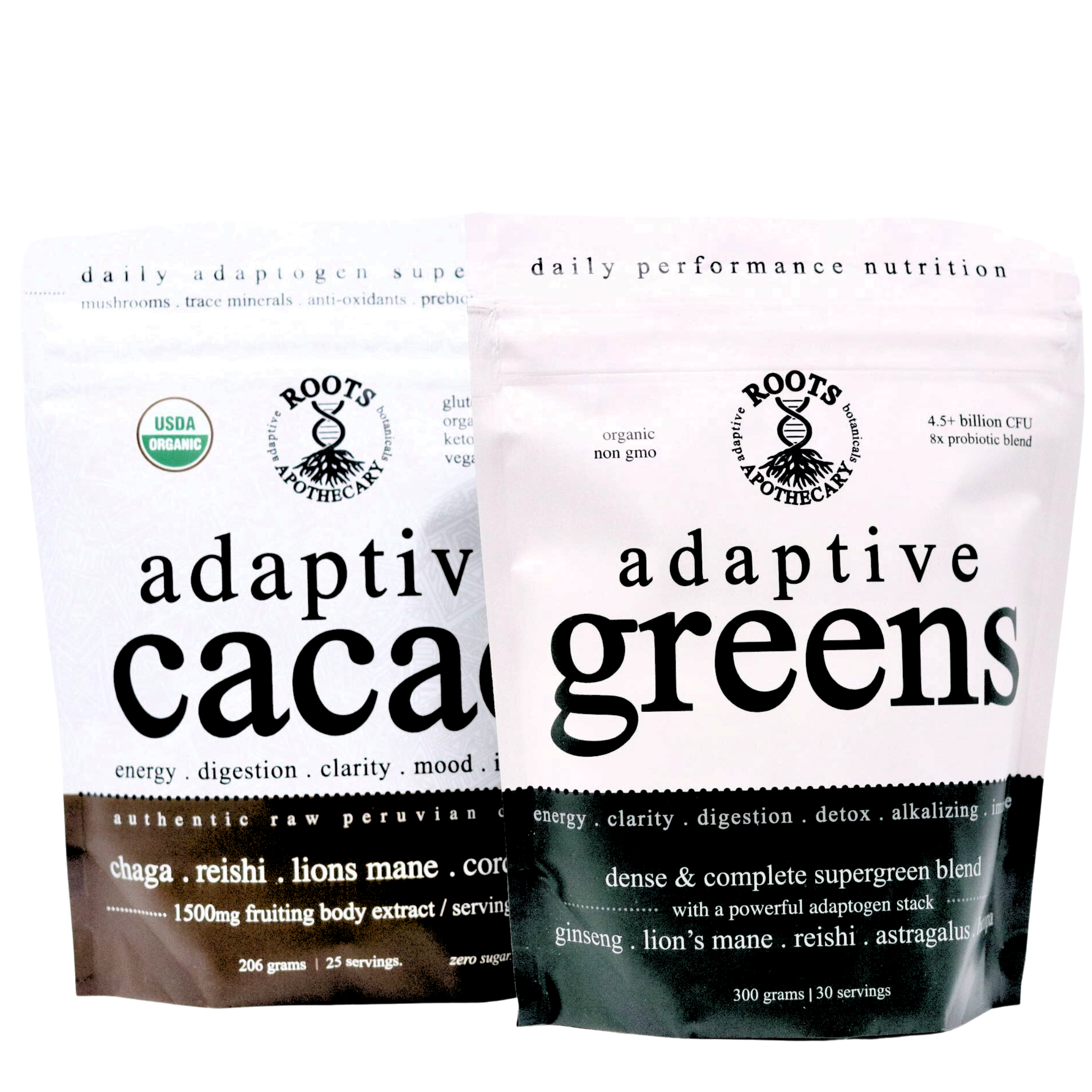 adaptive greens + cacao stack