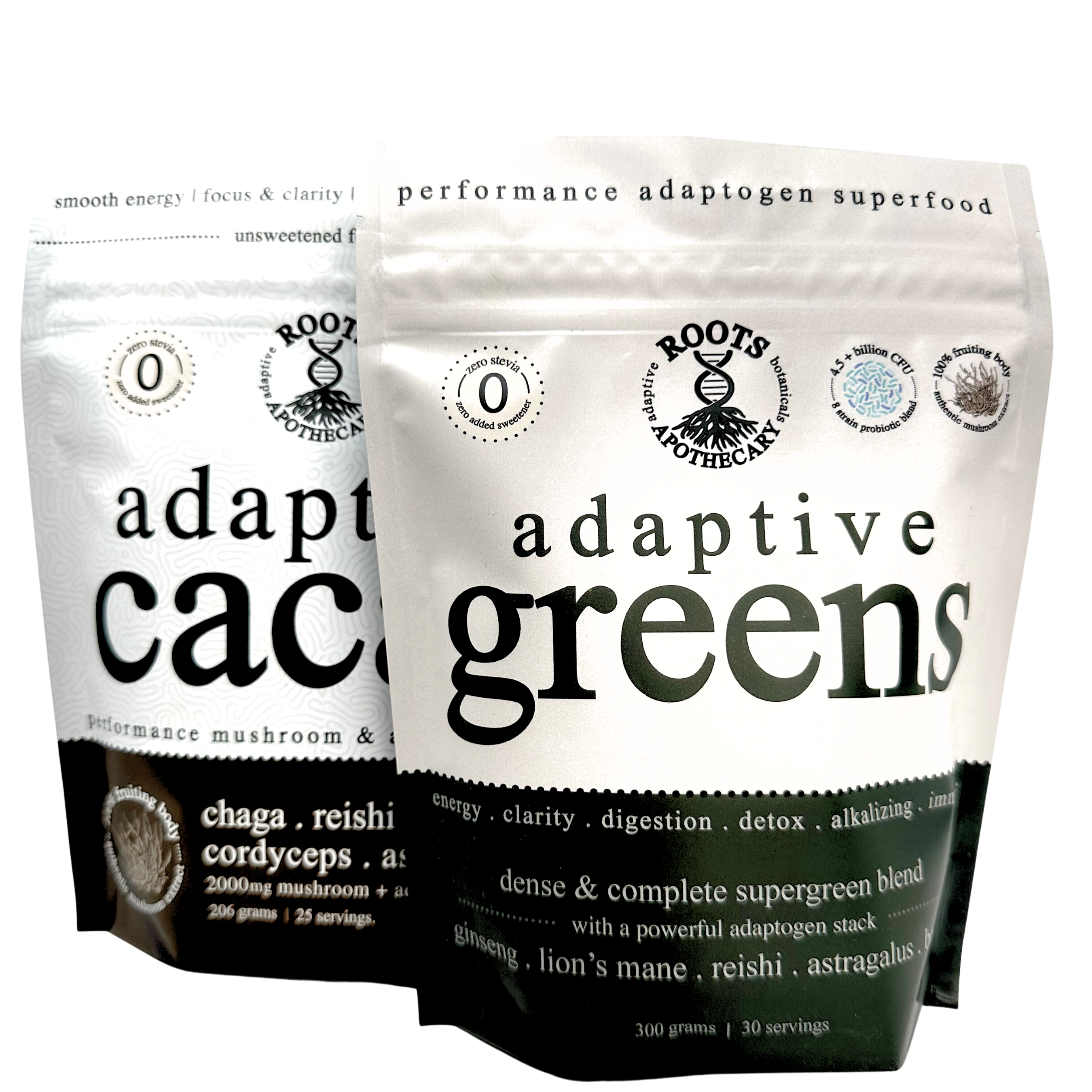 adaptive greens + cacao stack