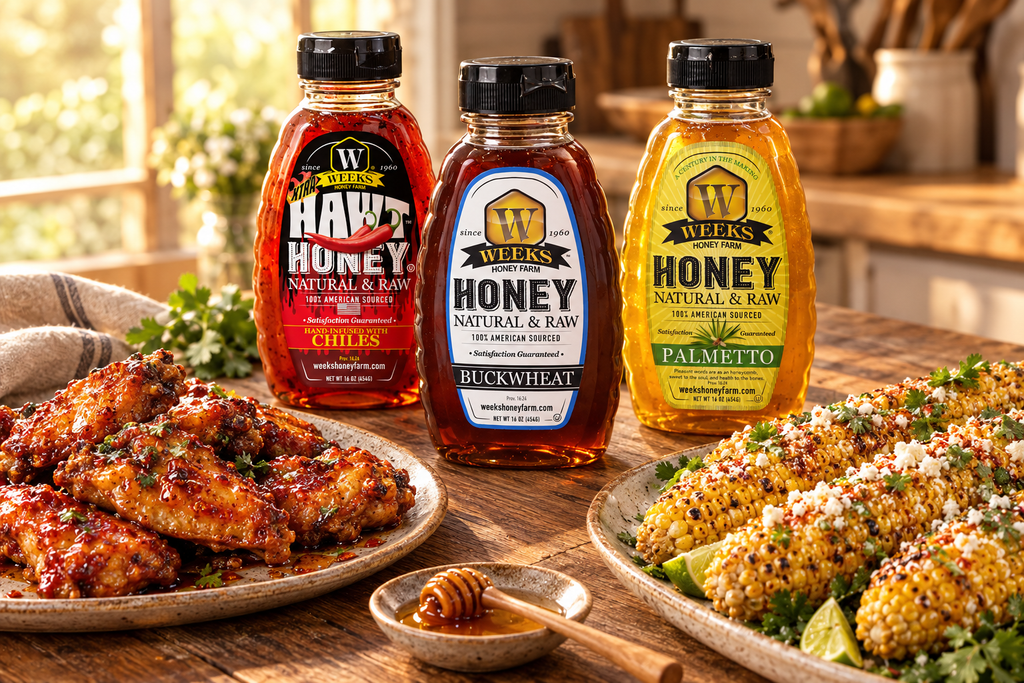 Raw Honey Trio Gift Set: Hawt, Buckwheat & Palmetto