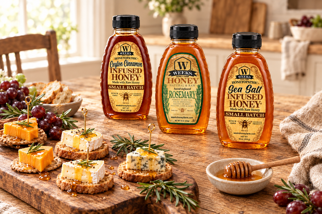 Infused Honey Trio Gift Set: Cinnamon, Rosemary & Salted Honey