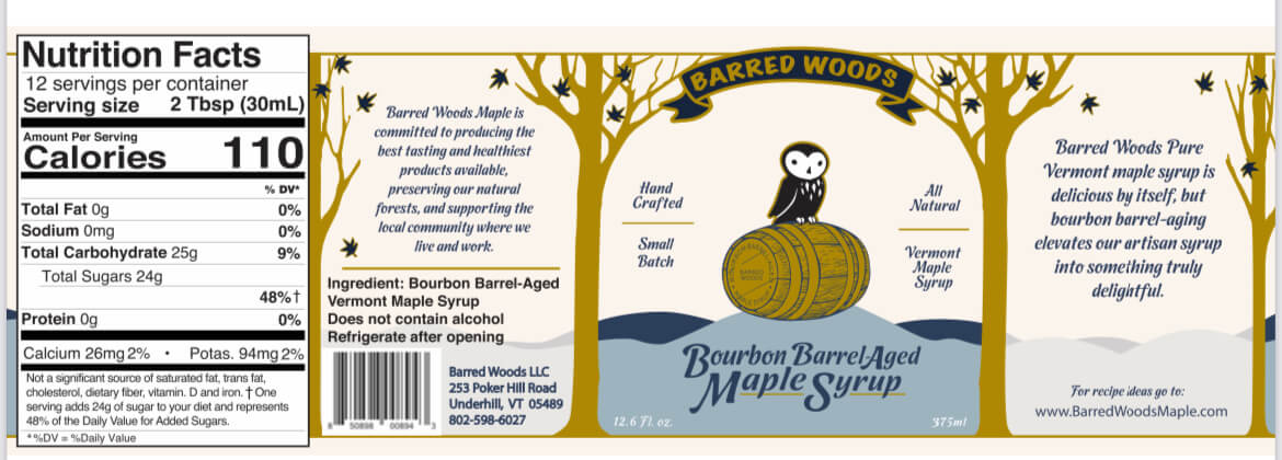 Bourbon Barrel Aged Maple Syrup