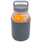 Mason Jar Lifestyle 32oz Quart Glass Water Bottle with Silicone Sleeve & Carry Handle