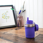 Mason Jar Lifestyle 8oz Half Pint Pop Up Sippy Glass Bottle Half Pint with Silicone Sleeve