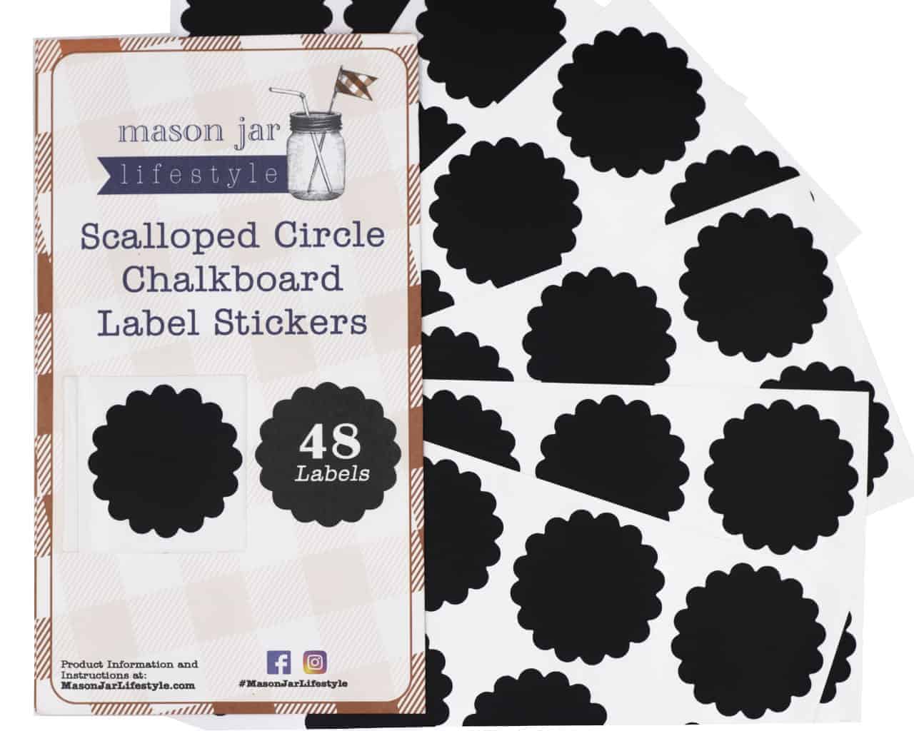 Vinyl Chalkboard Labels Stickers 48 Pack