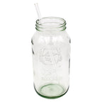 Extra Long 11 3/4" Glass Straws for Half Gallon Mason Jars 4 Pack + Cleaner