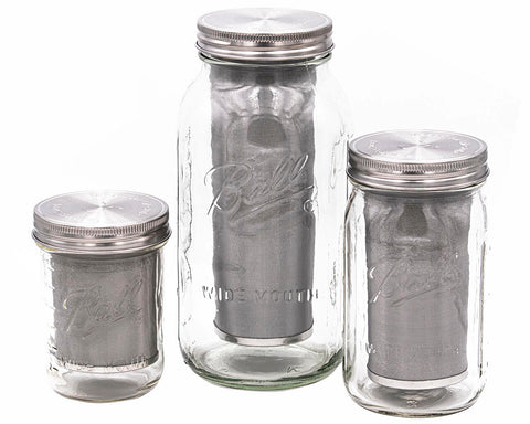 Cold Brew Coffee and Tea Maker Stainless Steel Filter With Lid for Mason Jars