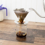 Pour Over Drip Coffee Filter for Mason Jars - Stainless Steel