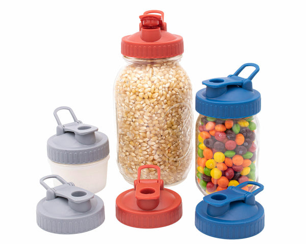 Pour & Store Shaker Lid with Carry Loop for Mason Jars