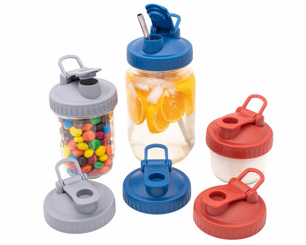 Pour & Store Shaker Lid with Carry Loop for Mason Jars