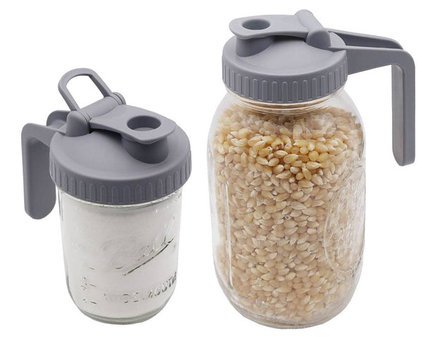 Pour & Store Pitcher Lid with Handle for Mason Jars