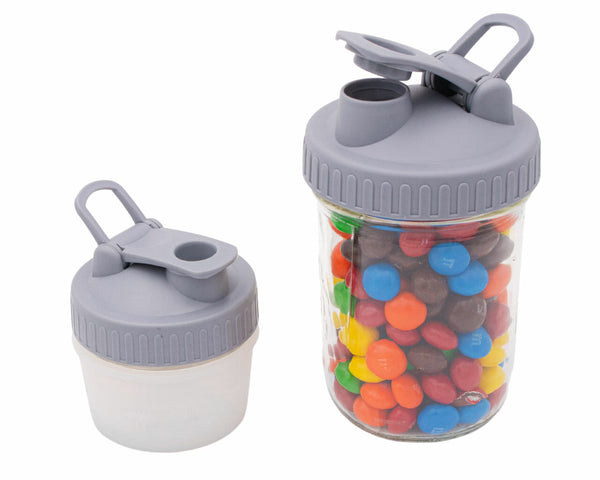 Pour & Store Shaker Lid with Carry Loop for Mason Jars