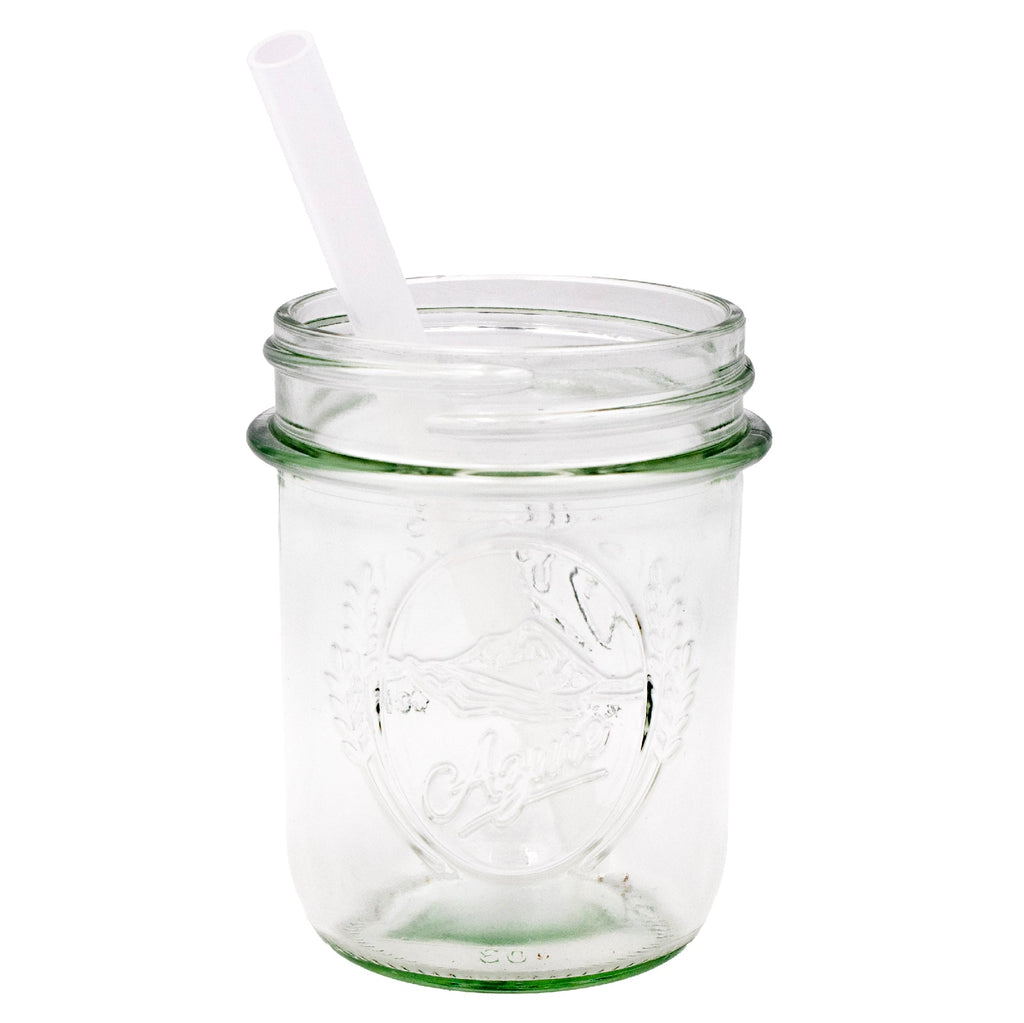 Short 5 3/4" Silicone Reusable Straws for Half Pint Mason Jars 10 Pack
