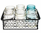 Chicken Wire Caddy for 6 Pint Mason Jars