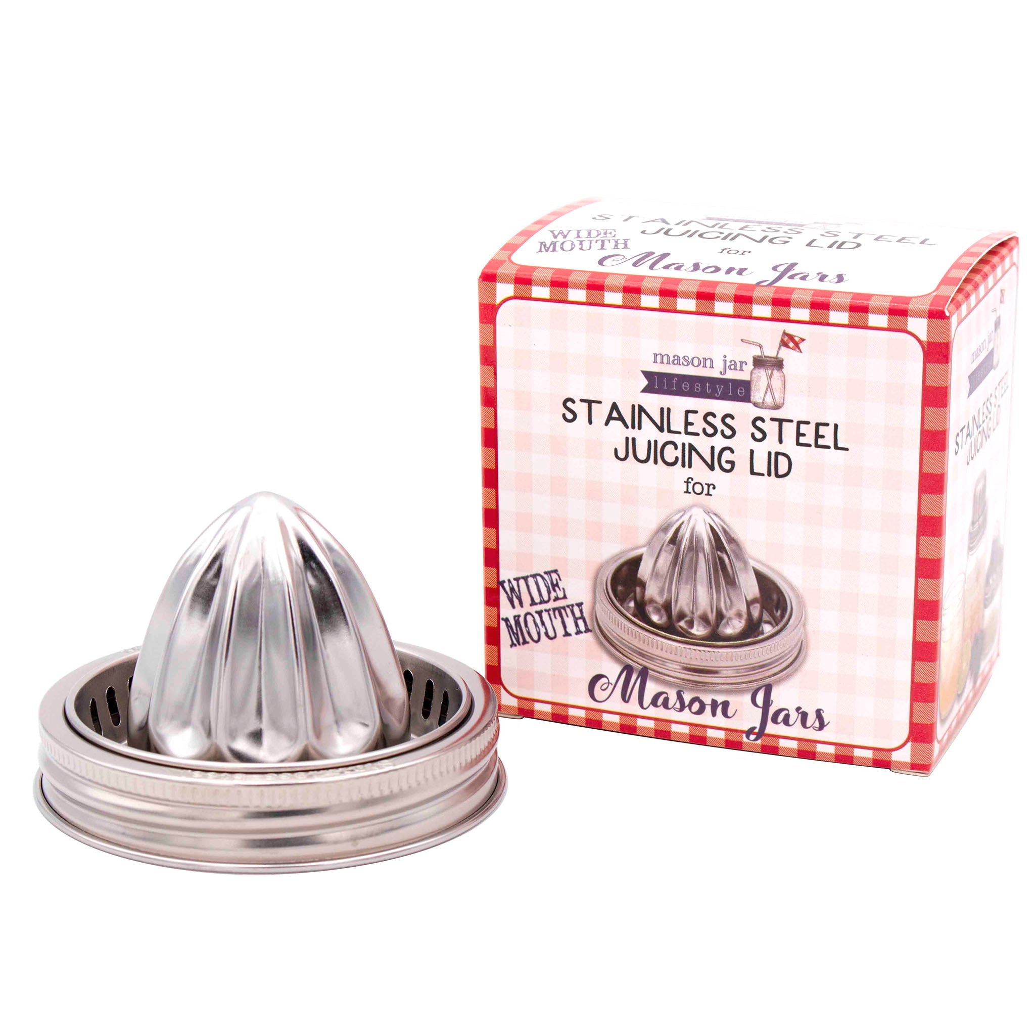 Juicing Stainless Steel Lid for Wide Mouth Mason Jars