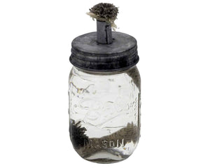 Tiki Torch Oil Lamp Galvanized Metal Lid for Mason Jars