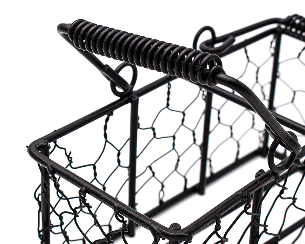 Chicken Wire Caddy for 2 Half Pint 8oz Mason Jars