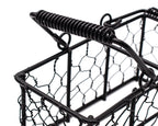 Chicken Wire Caddy for 2 Half Pint 8oz Mason Jars