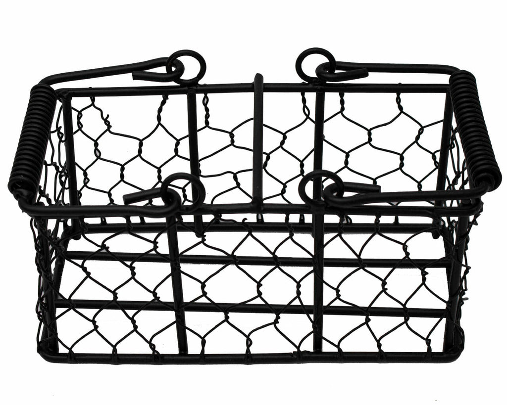 Chicken Wire Caddy for 2 Half Pint 8oz Mason Jars