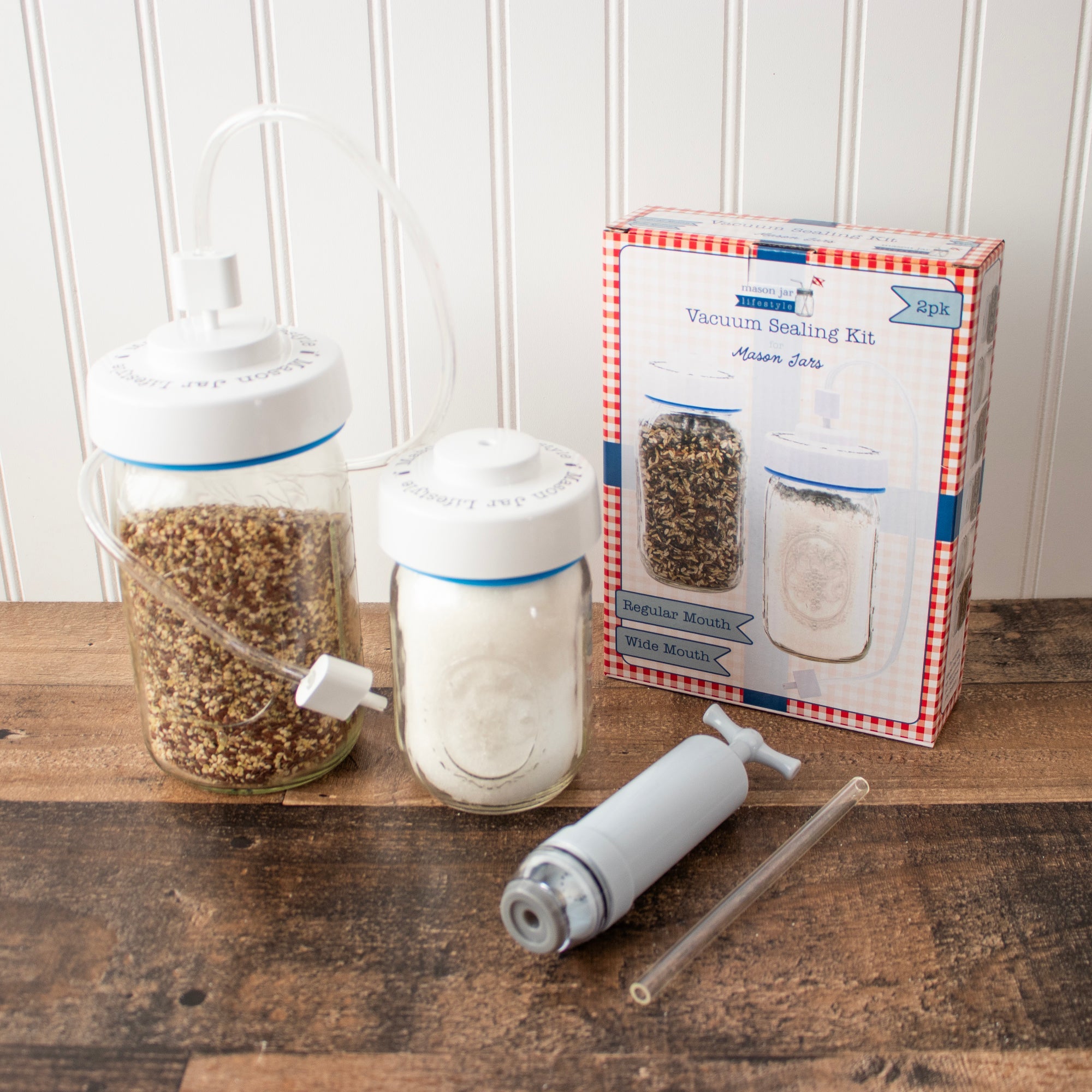 Vacuum Sealing Kit for Regular and Wide Mouth Mason Jars