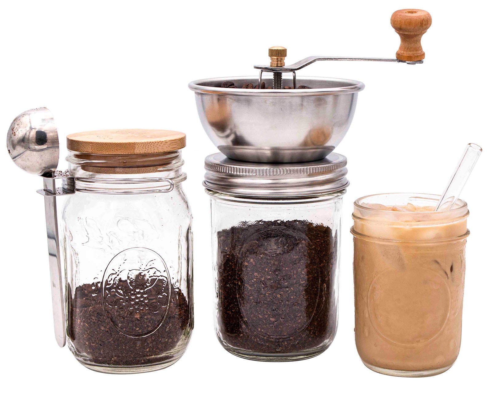 Mason Jar Lifestyle Coffee and Spice Grinder Lid - Thumbnail 3