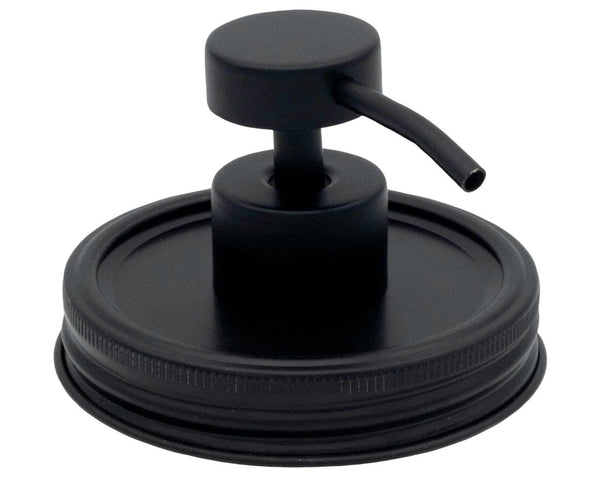 Charcoal Black Soap Pump Lid Kit for Mason Jars