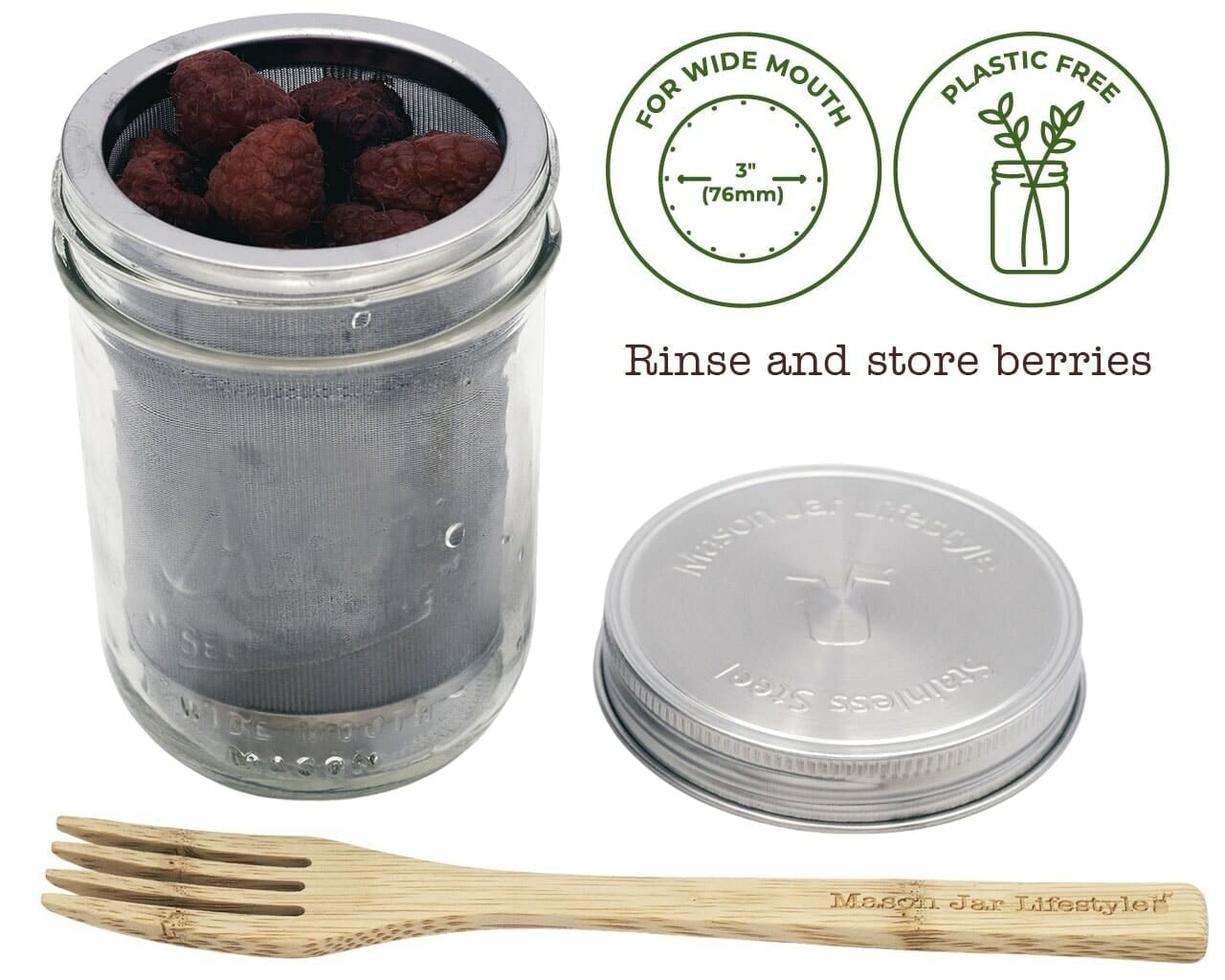 Cold Brew Coffee and Tea Maker Stainless Steel Filter With Lid for Mason Jars