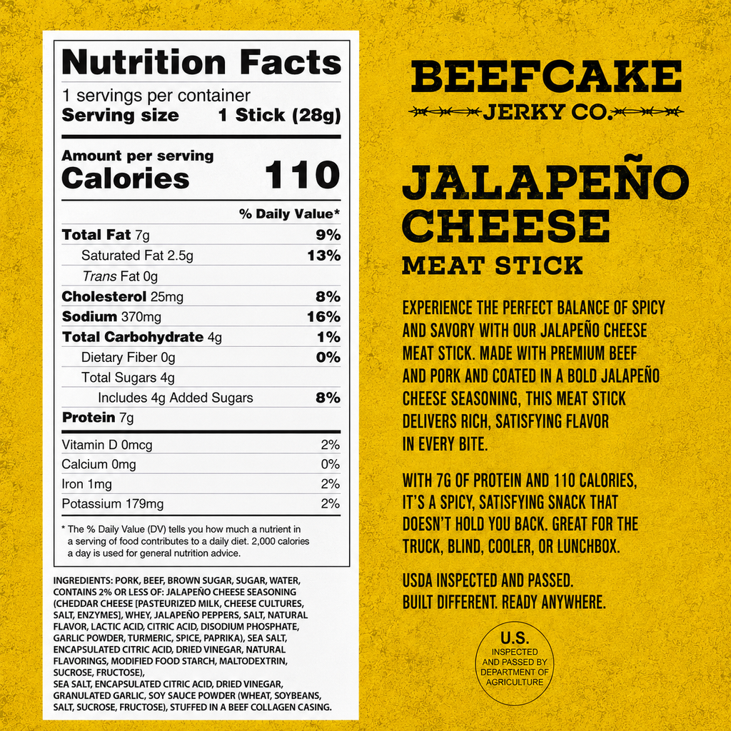 Jalapeno & Cheese Meat Stick