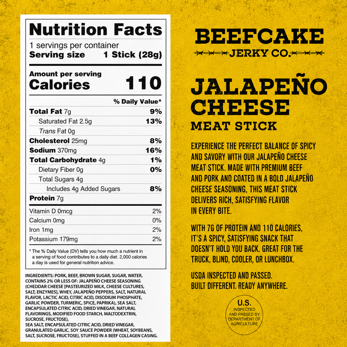 Jalapeno & Cheese Meat Stick