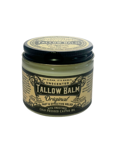 Tallow Balm Original- Unscented with Organic Castor Oil