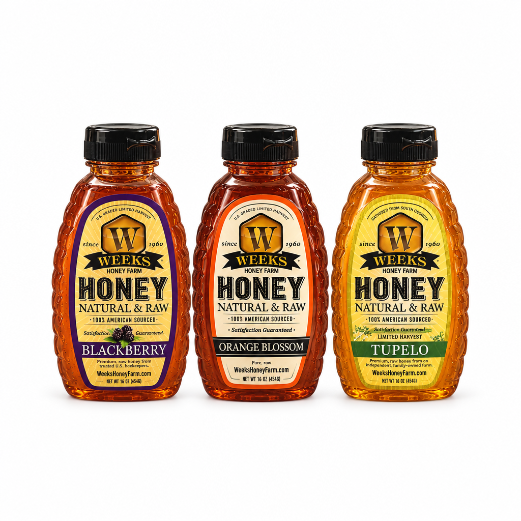 Raw Honey Trio Gift Set | Blackberry, Orange Blossom & Tupelo