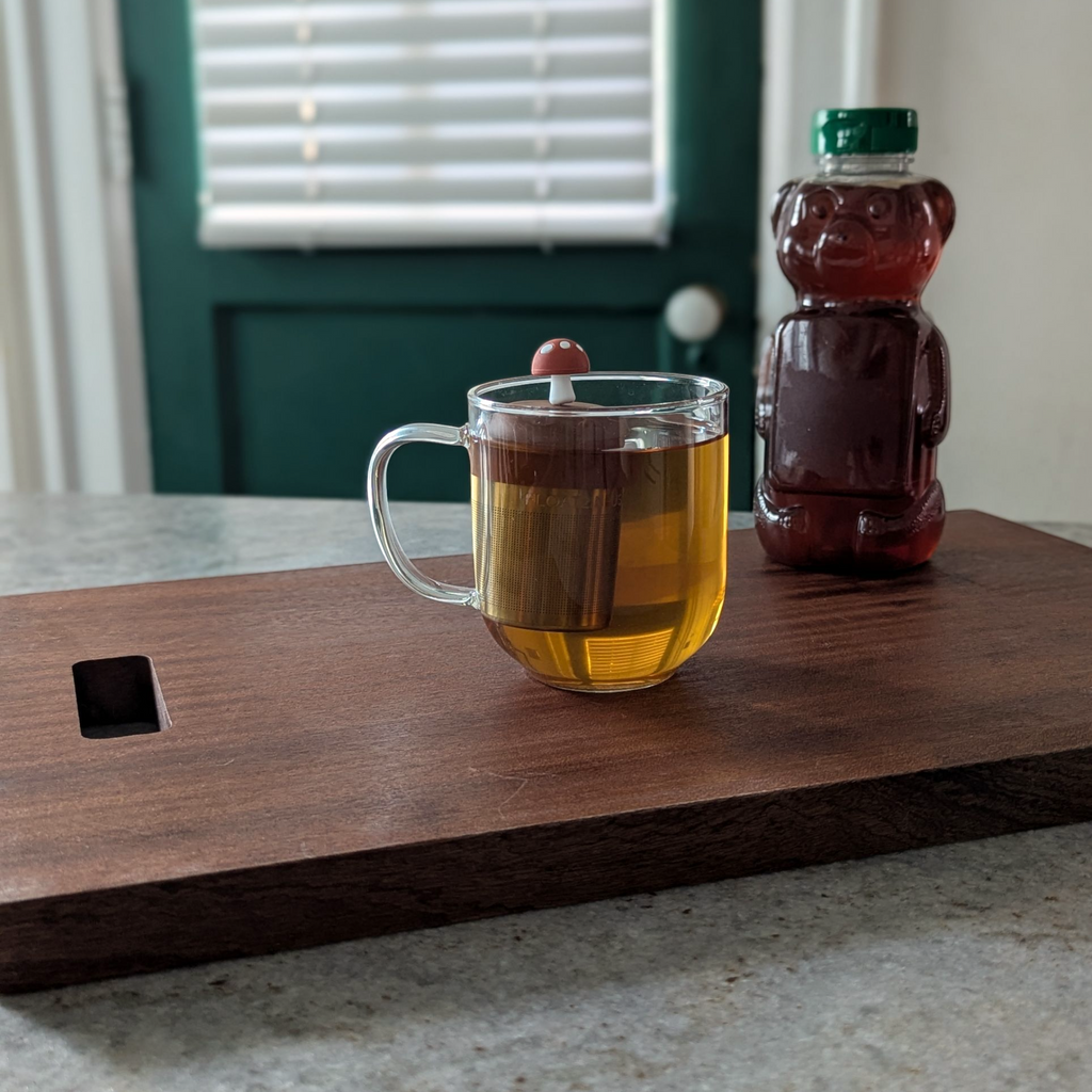 Floating Chestnut Brown Mushroom Tea Infuser - Cute Tea Infuser for Loose Leaf Tea