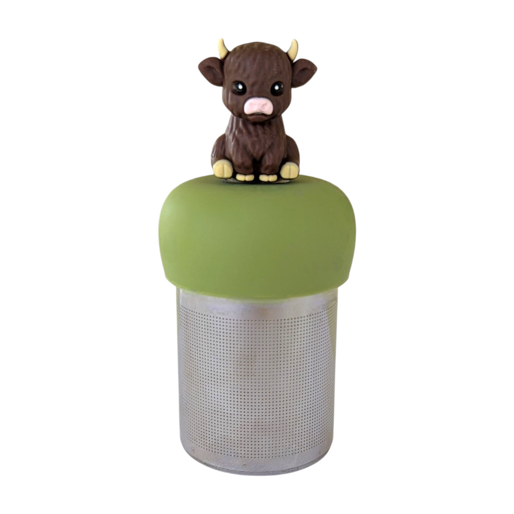Floating Brown Baby Cow Tea Infuser - Cute Animal Tea Infuser for Loose Leaf Tea