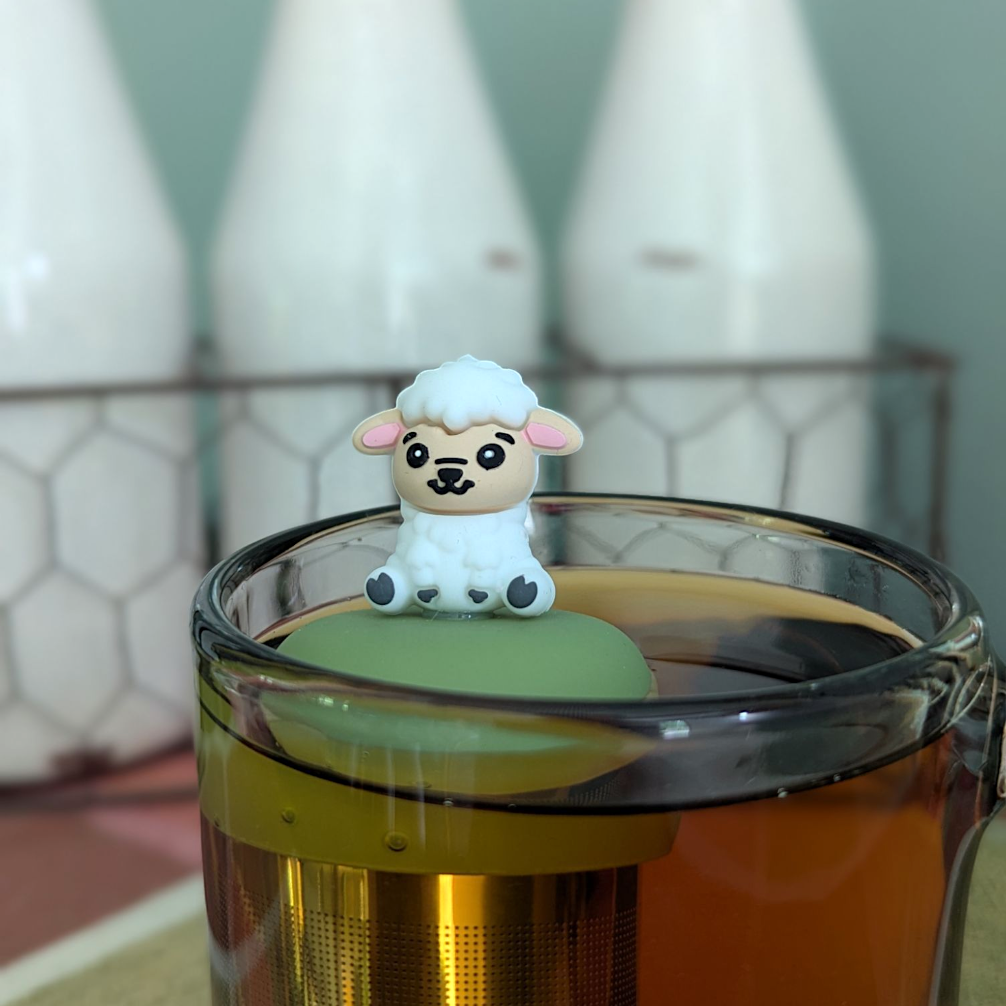 Floating White Sheep Tea Infuser - Cute Animal Tea Infuser for Loose Leaf Tea