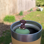 Floating Brown Baby Cow Tea Infuser - Cute Animal Tea Infuser for Loose Leaf Tea