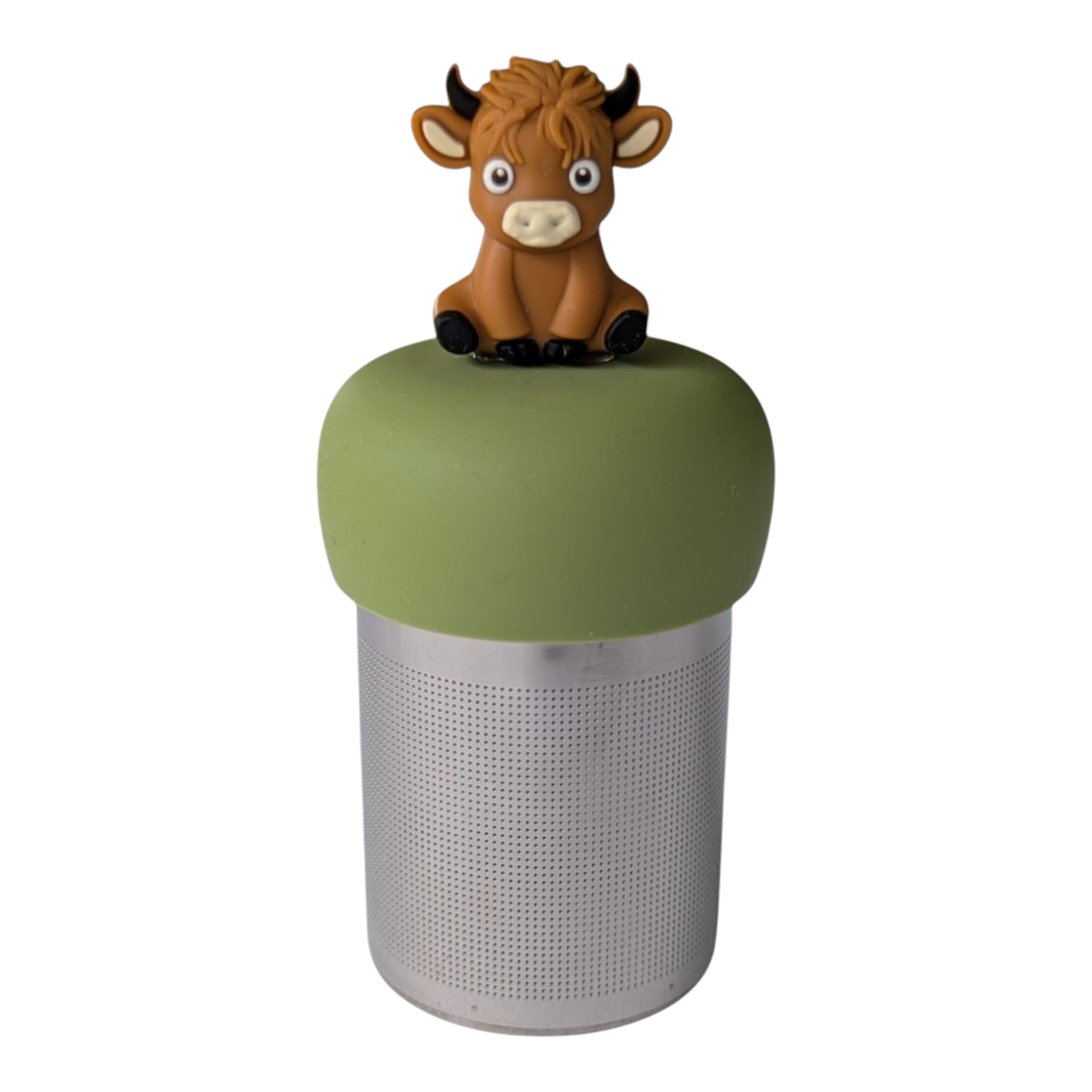 Floating Baby Highland Cow Tea Infuser - Cute Animal Tea Infuser for Loose Leaf Tea