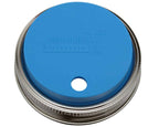 Silicone Straw Hole Tumbler with Stainless Steel Band for Mason Jars
