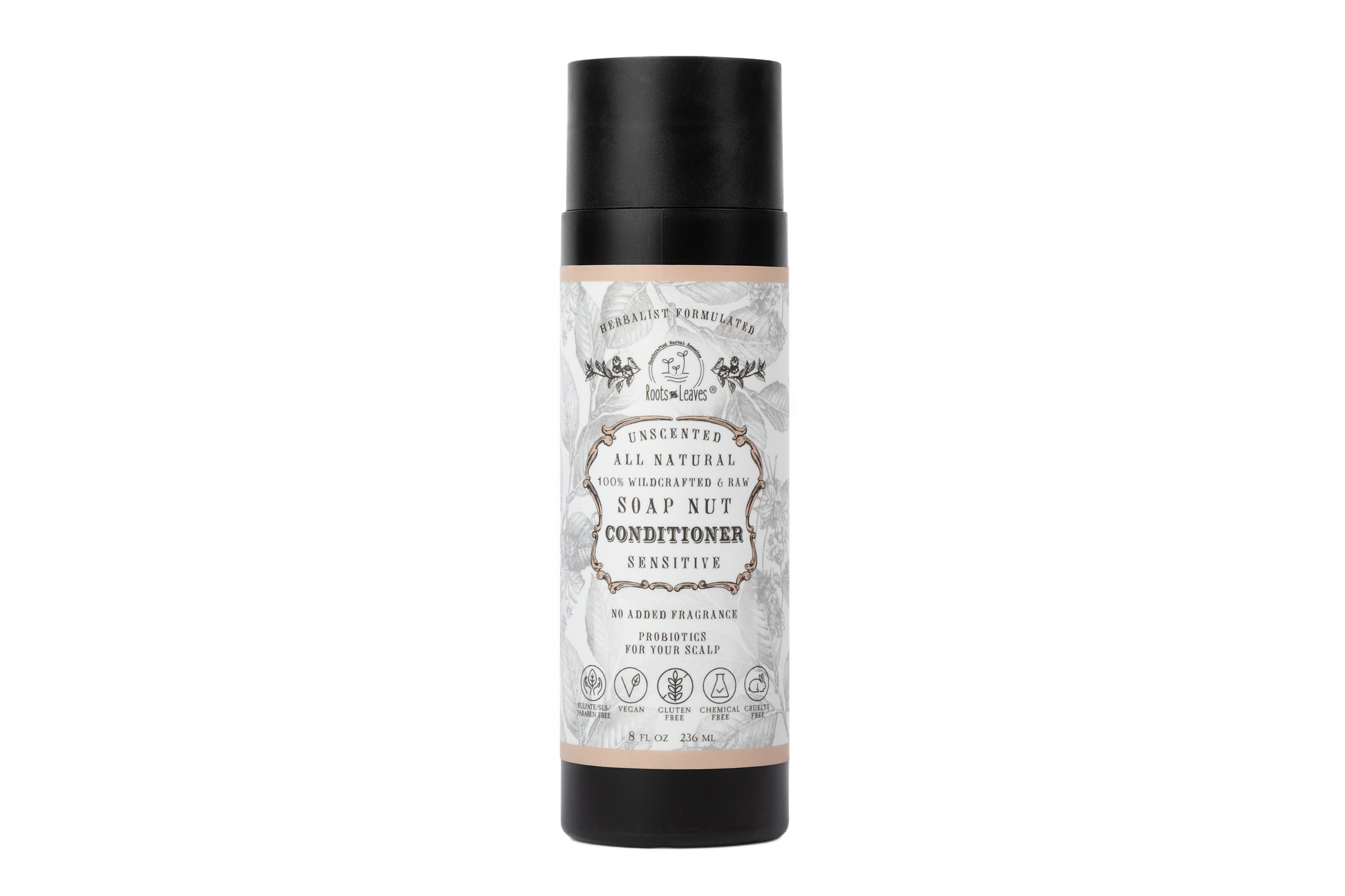All Natural Soapnut CONDITIONER - UNSCENTED - wild fermented probiotics for your scalp