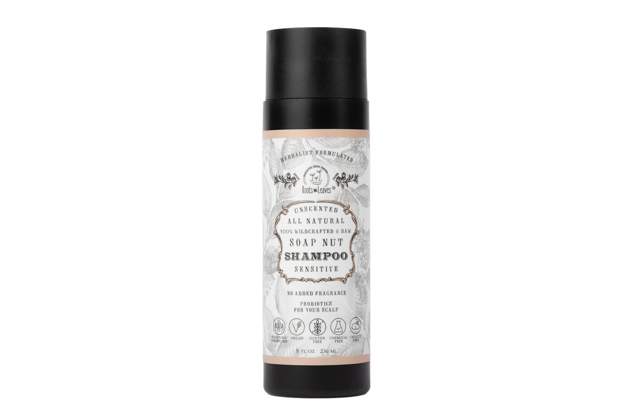 All Natural Soapnut SHAMPOO - UNSCENTED - wild fermented probiotics for your scalp