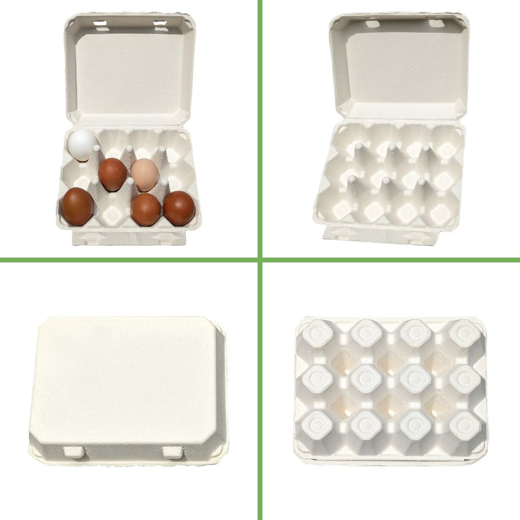 Henlay Vintage Blank Egg Cartons, Classic 3x4 Design, 2 Colors, 25, 65, 75, or 200 Pack