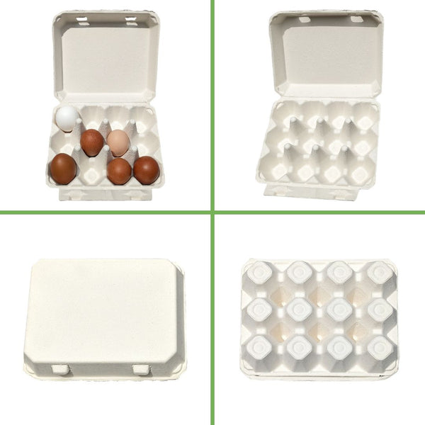 Henlay Vintage Blank Egg Cartons, Classic 3x4 Design, 2 Colors, 25, 65, 75, or 200 Pack