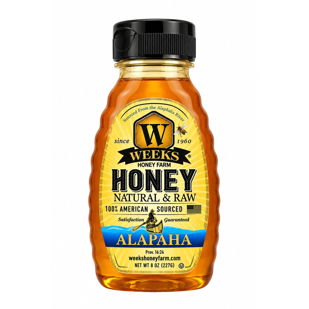 Premium Raw Alapaha Honey – Unfiltered Wildflower Blend from South | Weeks Honey Farm